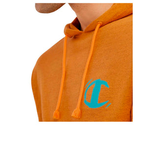 POLERON CHAMPION MIDDLEWEIGHT OVERDYE HOODIE S63315586EIA CAPRI ORANGE HEATHER