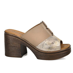 SANDALIA DEGAS TW-0122 BEIGE PRINT