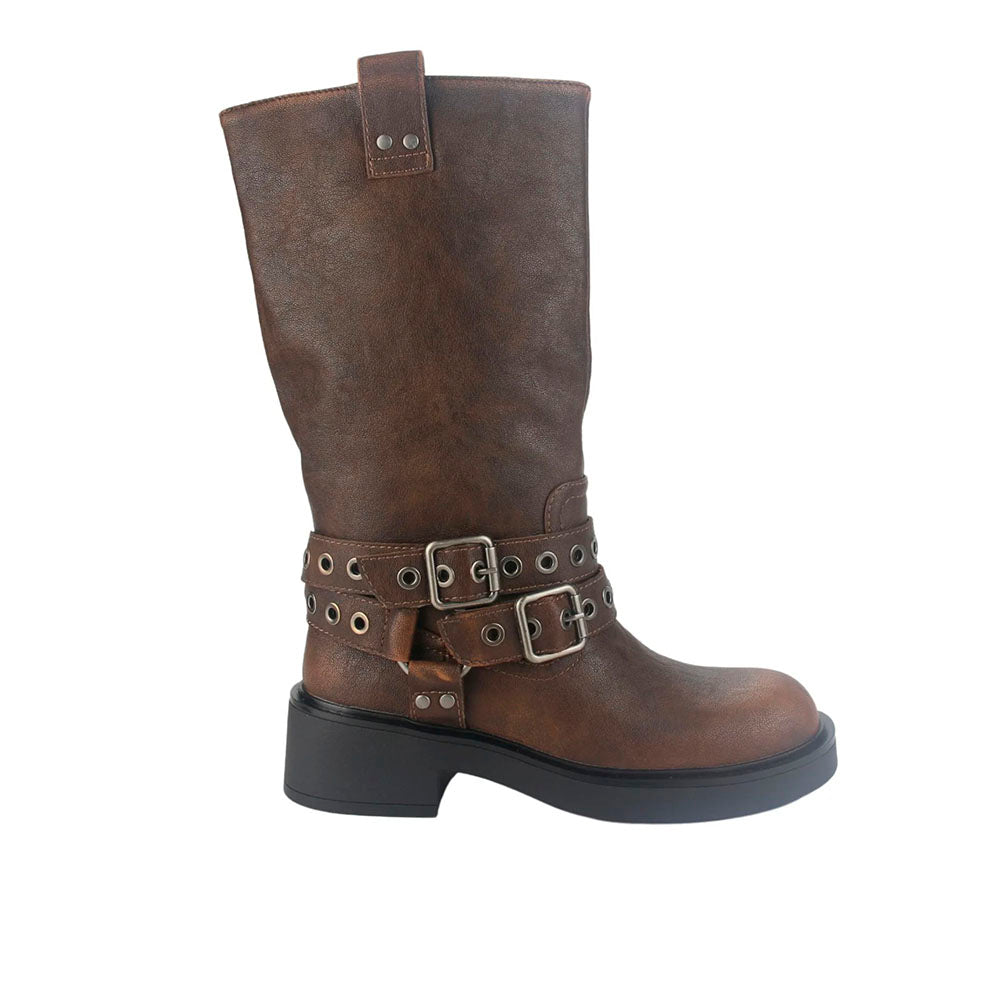 BOTA CHALADA 38-BIKER-6 CAMEL
