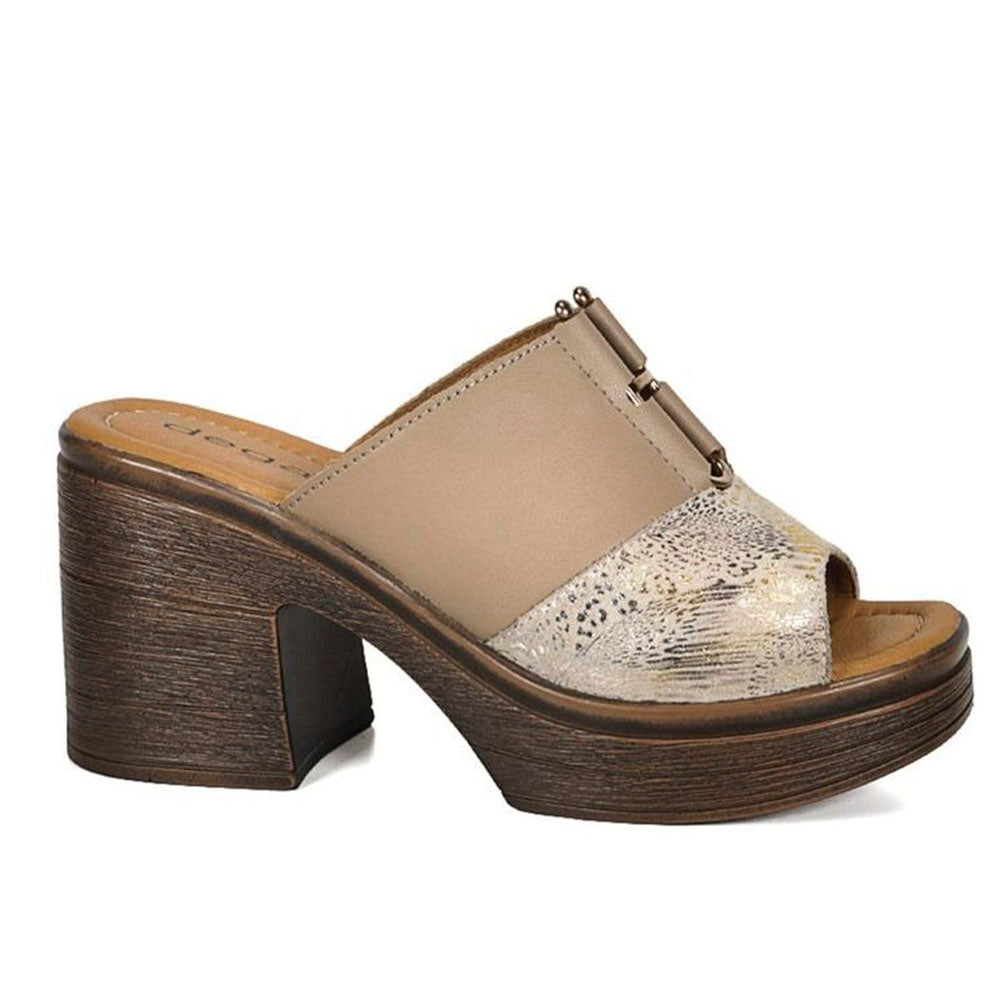 SANDALIA DEGAS TW-0122 BEIGE PRINT