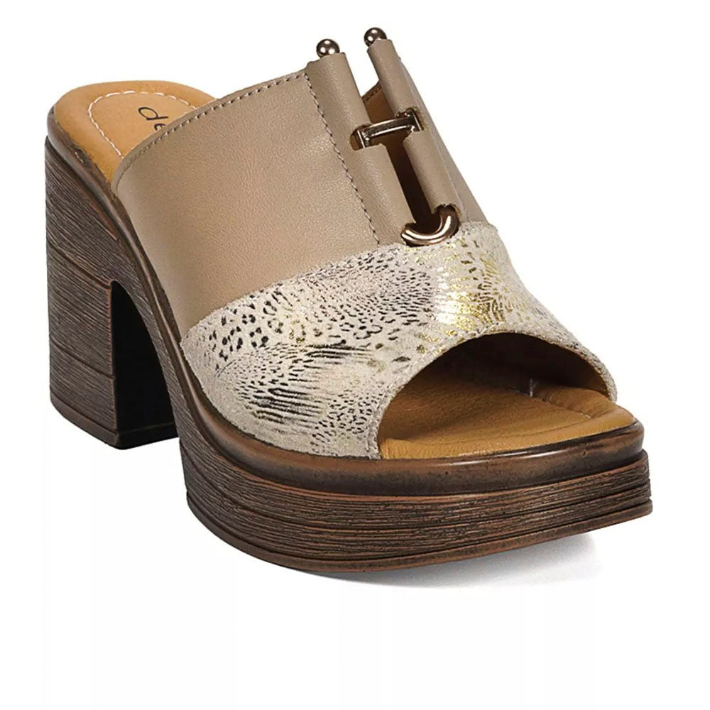 SANDALIA DEGAS TW-0122 BEIGE PRINT